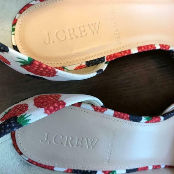 NEW in Box J.Crew $258 d'Orsay Pumps in Berry Print G0925 - Picture 6 of 7